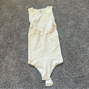Elegant Cream Sleeveless Bodysuit